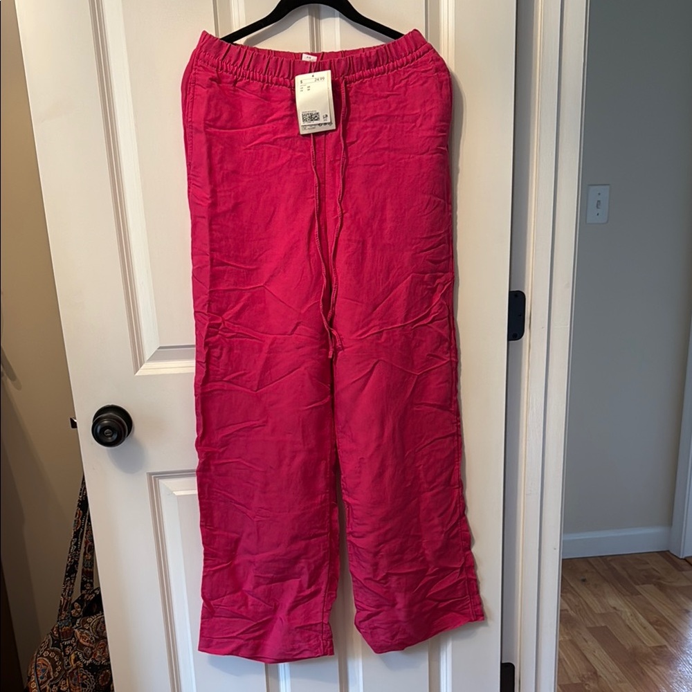 NWT H&M Wide Leg Linen Blend